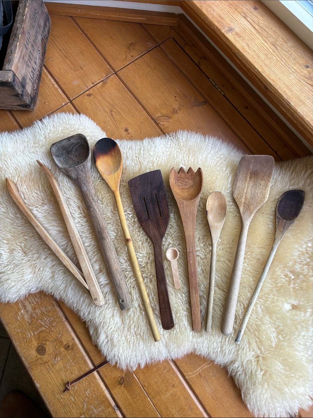 Vintage Primitive Wooden Spoons